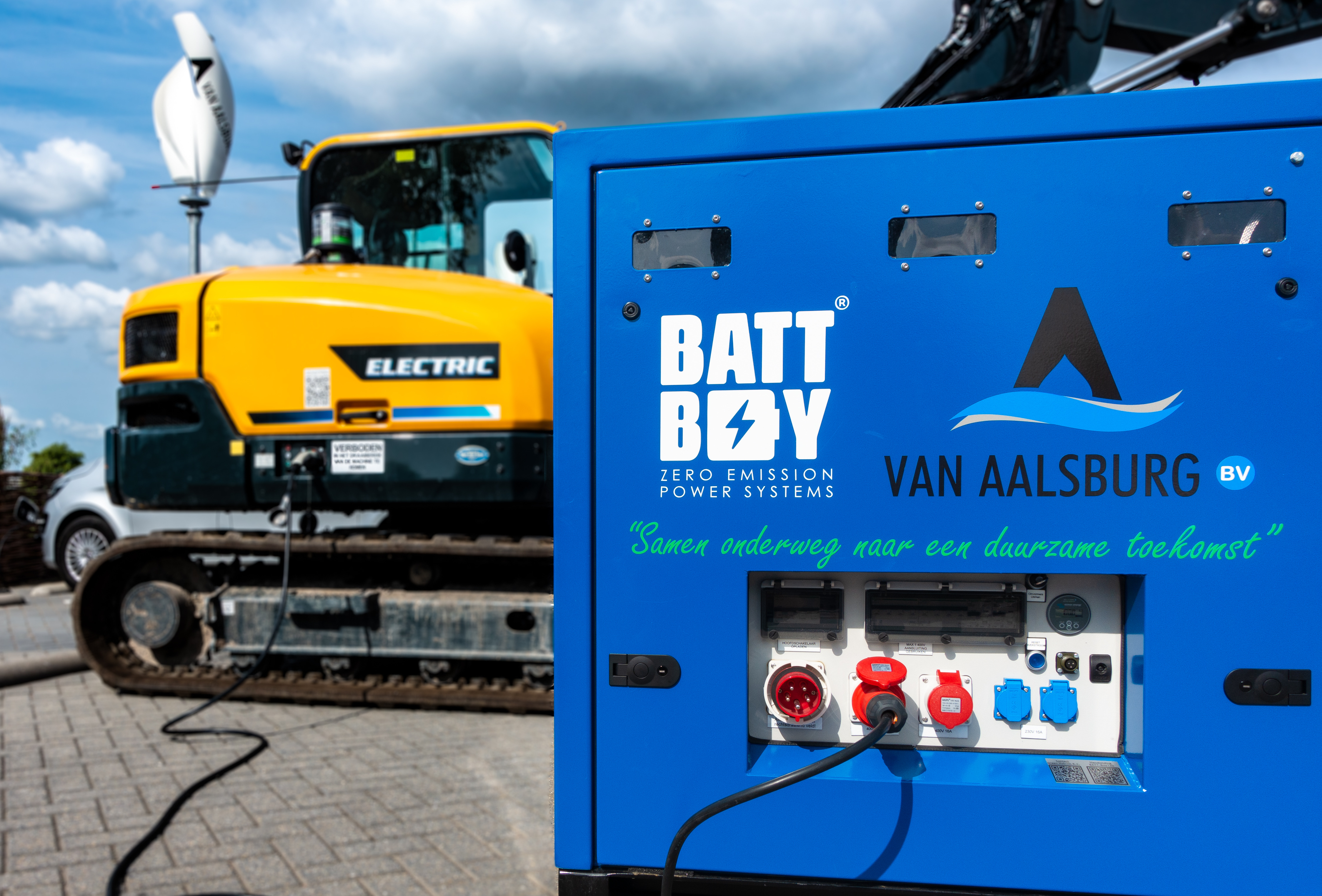 Emissievrij materieel op bouwplaats